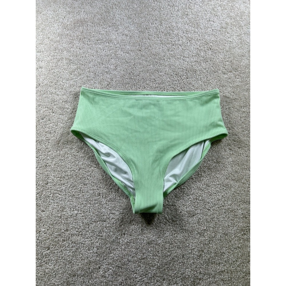 Old‎ Navy Women's Swim Bottoms Green XXL Nylon Spandex Ribbed